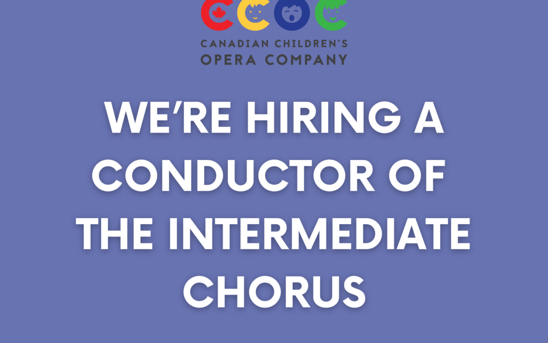 We’re Hiring a Conductor of the Intermediate Chorus!